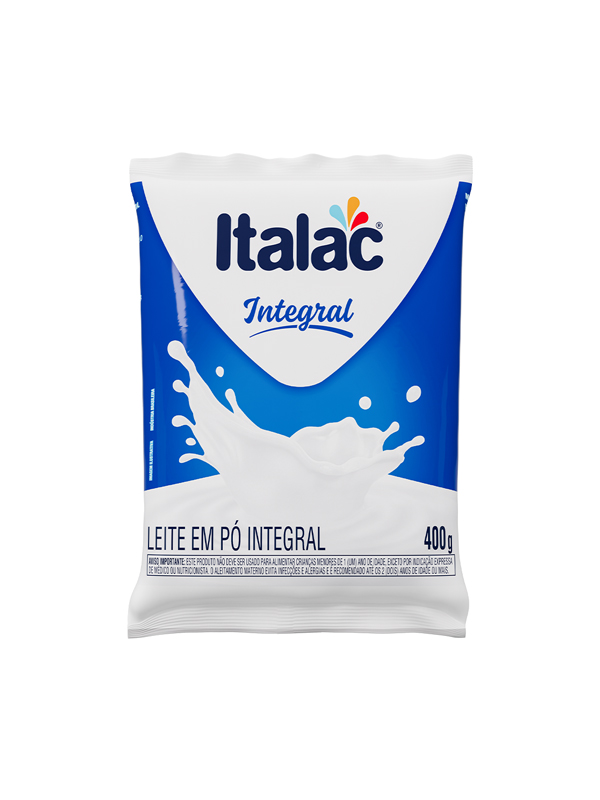 Leite em Pó Integral Italac Caixa com 25 pacotes de 400g