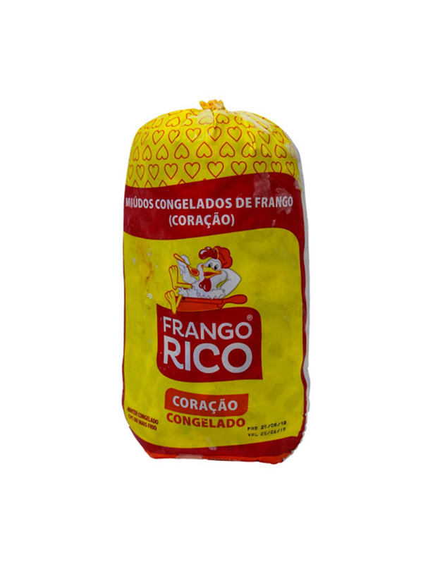 Coração de Frango Rico Caixa com 20 unidades de 1kg