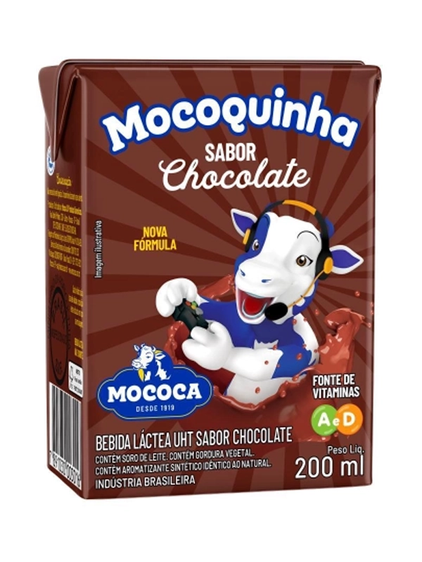 Achocolatado Mocoquinha Caixa com 27 unidades de 200ml cada