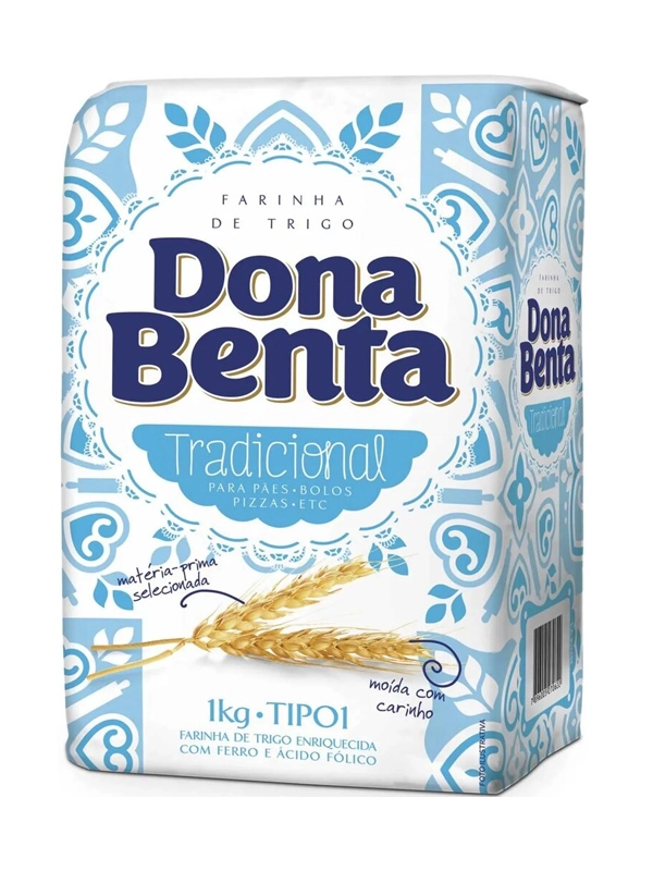 Farinha de Trigo Tipo 1 Dona Benta Embalagem de Papel 10x1kg