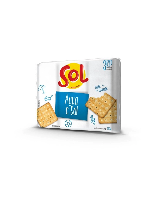 Biscoito Sol Água e Sal 20 pacotes de 350g