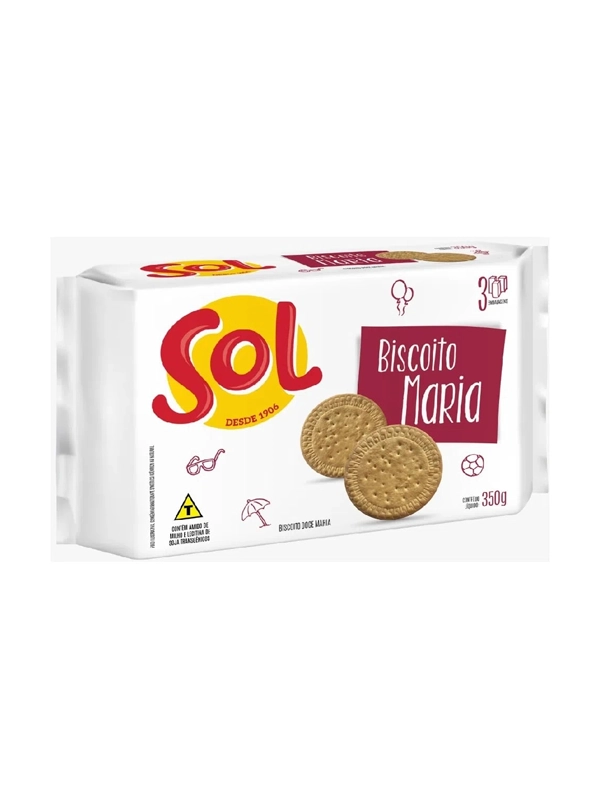 Biscoito Sol Maria Embalagem com 20 pacotes de 350g cada