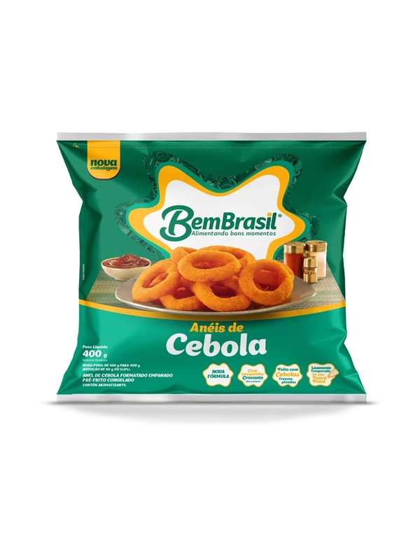 Anéis de Cebola Emp B Brasil Caixa com 16 pacotes de 400g