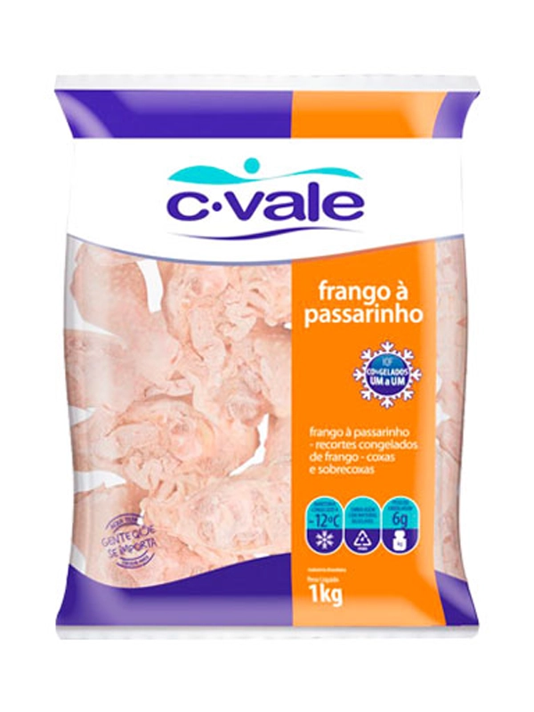 Frango Passarinho IQF Cvale Caixa com 15 pacotes de 1kg