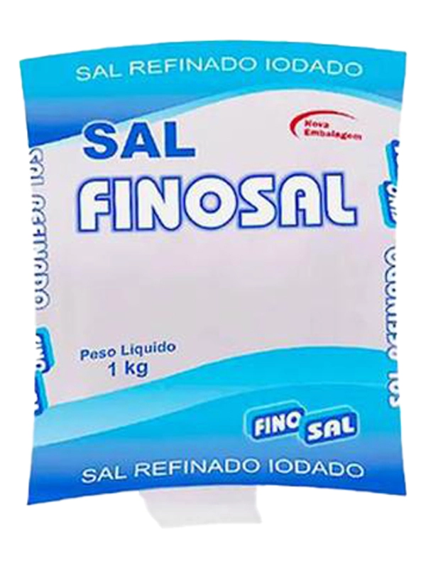 Sal Refinado FinoSal Caixa com 10 unidades de 1 kg