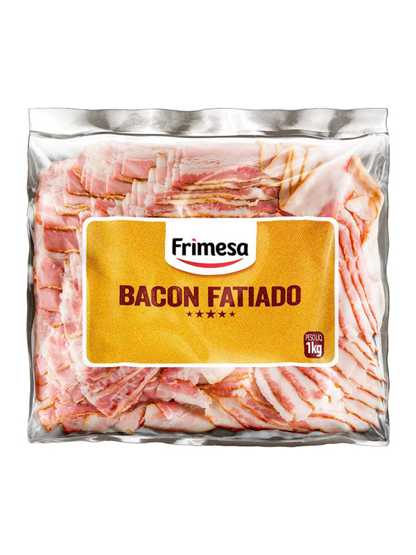 Bacon Fatiado Frimesa Caixa com 9 pacotes de 1 kg