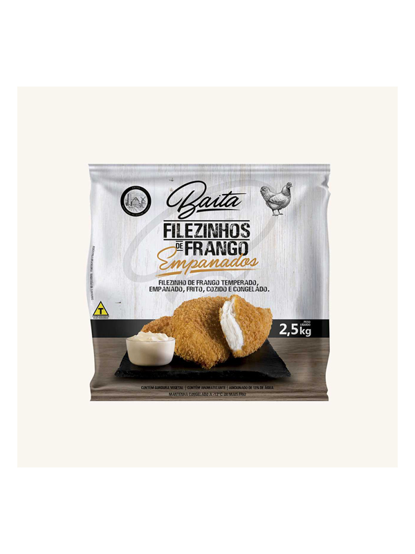 Filezinho Empanado de Frango Caixa com 4 unidades de 2,5kg