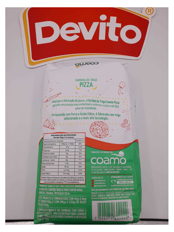 Farinha de Trigo Coamo Tipo Pizza Embalagem de 5kg x 5 unidades