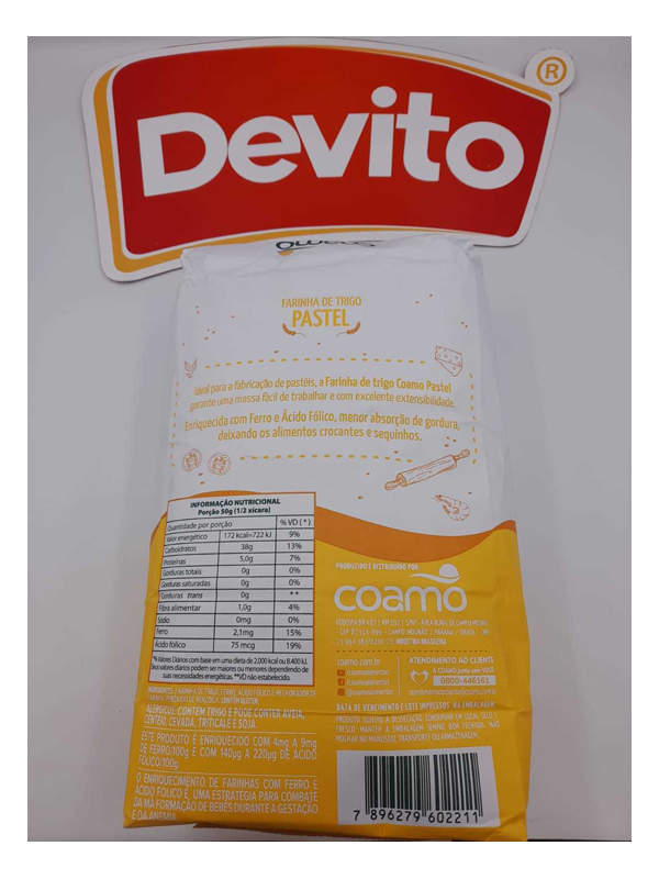 Farinha de Trigo Coamo Tipo Pastel Embalagem de 5 kg