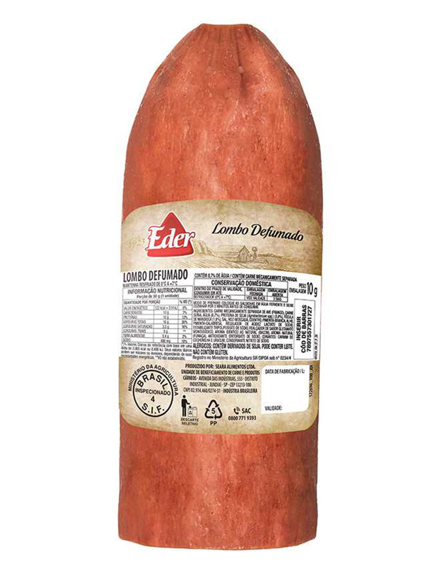 Lombo Canadense Defumado Eder CX +/- 5kg